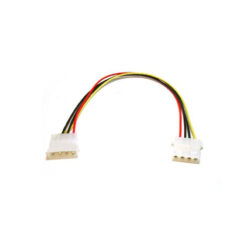 Molex 4 pin Male to Molex 4 pin Female , 12"