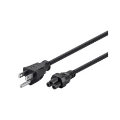 PC Power Cord, 18AWG, 3-Prong, IEC 60320 C5, Black, 6ft