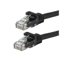 Cat6 Ethernet Patch Cable, Black, 7ft, Snagless