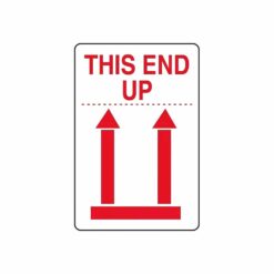 Red Up Arrow Labels - 2" x 3"